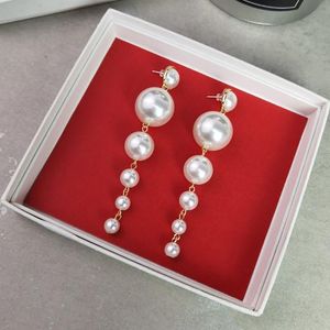 Stud Brand gul guldfärg Fashion Jewelery Woman Pearls Earrings Water Party Top Quality Drop Studing Smycken