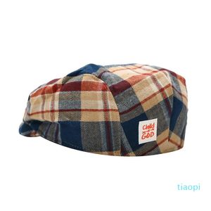 Berets Mode Unisex Plaid Beret Bonnet Caps Winter Herbst Advance Hüte Alle Passenden Klassischen Warm Wandern Hut Für Frauen Männer