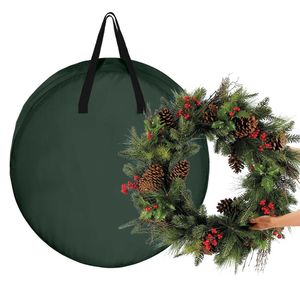 Oxford Bez Noel Çelenk Saklama Çantası inç Noel Çelenkleri Büyük Saklama Çantası Saklamak için Noel Ağacı Garland Ev Depolama Q0812