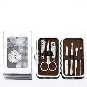 Party Fority Manicure Set Ногтей для ногтей для клиппов Pedicure Kit Событие из нержавеющей стали подарок с красивым чехлом подарок свадебный подарок T2i53040