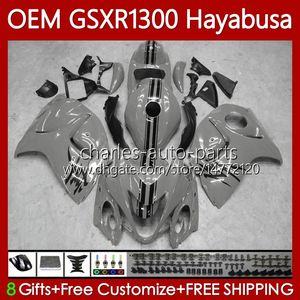 Injektion för Suzuki Hayabusa Body GSXR-1300 GSXR 1300 CC 08-19 77NO.140 1300cc GSXR1300 08 2008 2009 2010 2011 2012 2013 GSX R1300 14 15 16 17 18 19 Glansiga gråfeedningar