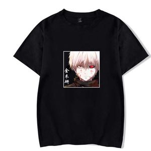 T-shirt anime tokyo ghoul runda nacke casual kortärmad manduk y0809