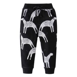 Tiere gedruckt Baby Jogginghose für Herbst Winter Jungen Mädchen Hosen Cartoon Kinder Kordelzug Hosen verlieren lange Hosen Hosen 210306