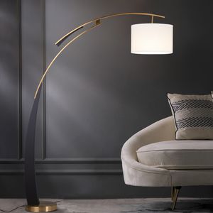 Simple Modern Luxury Black LED Floor Lamp Living Room Reading Restaurant Bar Villa Decor Lighting Standing Light