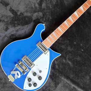 Custom Rick 325 Backer 34 cali Gitara elektryczna z niebieskim kolorem