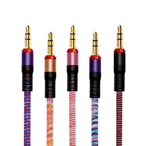 3.5mm Nylon Braided Aux Cable Audio Auxiliary Input Adapter Male to Male AUX Cord for Headphones car