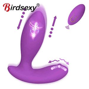 Nxy Sex Vibratori Slicone Butt Plug anale per uomini Donne gay Vagina Vibratore Dildo Masturbatori Maschile Massaggiatore prostatico Ano Giocattoli Adulti 1208