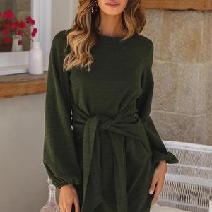 Vestidos casuais vestido de verão manga tricô bodycon longo partido clássico o-pescoço noite sólida para mulheres vestidos mujer