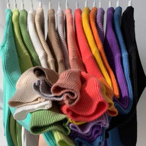 Mens fasta harajuku varma stickade tröjor pullover 2021 män vintage 15 färger vinter tröja man japansk ull tröja y0907
