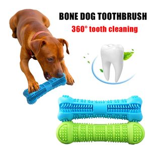 Valp tänder rengöring hund tandborste pinne hund tugga leksaker liten medium ras doggie dental ben borstning silikon husborste bett resistent