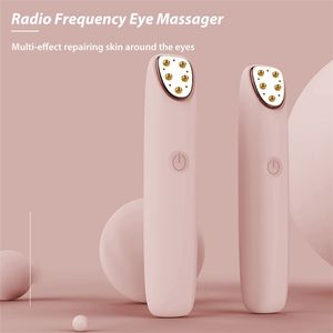 RF Eye Massager Radio Frequency Skin Anti Wrinkle Dark Circle Remove Electric Heating Vibration Massage Pen 220209
