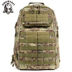 Wojskowy Outdoor 1000D Nylon 55L Wodoodporna Molle Tactical Plecak Sport Camping Piesze wędrówki Trekking Torby łowieckie Q0721