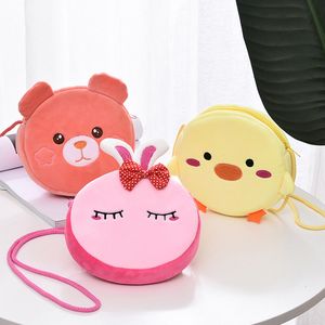 Descompressão brinquedo bebê desenhos animados bolsa de cintura de pelúcia pequena animal mensageiro ombro menino menina bolsa elefante sapo bonito bolsa