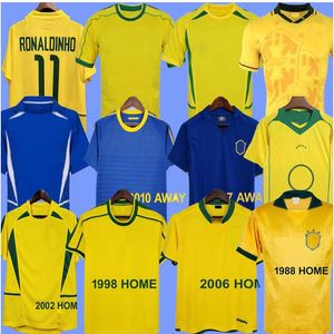 1998 BRASIL Soccer Jerseys 2002 Koszulki retro Carlos Romario Ronaldo Ronaldinho Camisa de Futebol 1994 1997 Brazylia 1982 Rivaldo Adriano 1988 2000 1957 2012 Vintag