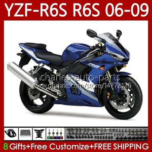 Carrozzeria OEM blu fabbrica per YAMAHA YZF-R6S YZF R6S 600CC YZF-600 2006 2007 2008 2009 Corpo 96No.79 YZF R6 S 600 CC YZFR6S 06 07 08 09 YZF600 2006-2009 Carenatura moto