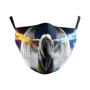 Yeni Cadılar Bayramı Dijital Baskı Günlük Koruyucu Maske Moda Yaratıcı Toz Geçirmez Pusa Geçirmez Su Geçirmez Binme PM2.5