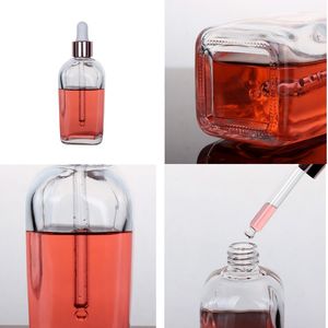 100ml Square Bottle Practical Packing Cap Dropper Eliquid Bottles Makeup Glass Small ultifunction Cosmetic Fashion Storage Tool 1 15yx5 G2