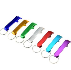 Kitchen Colorful Portable Resistance Aluminum Alloy Beer Openers Wine Bottle Openers Tool With Keychain Ring Creative Ornaments