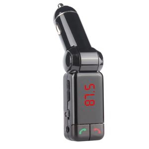 Car bluetooth fm transmitter car kit Hands Free mp3 player with double USB charging ports wireless radio AUX charger SD