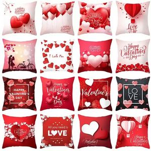 Dia dos namorados sofá travesseiro 18x18 polegadas valentine's decoração travesseiros capa casa casamento couch decoração de almofada t9i001657