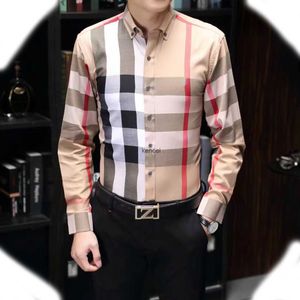 Suits For Men toptan satış-2021 Lüks Tasarımcı erkek Takım Elbise Moda Rahat Gömlek Marka Bahar Ve Sonbahar İnce Slim en moda giyim M XL
