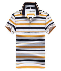 Kleidung 95% Baumwolle gestreiftes Poloshirt Herren Business Casual Kurzarm Atmungsaktive Streetwear Poloshirts Herren TopsTees