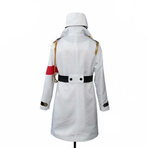 Anime Darling In The Franxx 02 Czerwony Cosplay Costume Zero Dwa Kobiety Dress Pełne Zestawy Wig Kapelusz Płaszcz Bezpłatny wysyłka Y0913