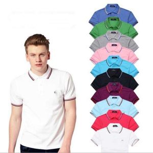 Spring Luxury Italy Men T-Shirt Designer Polo Shirts High Street Bordados Orelhas de Trigo Impressão Vestuário Masculino Marca Polo S-3XL