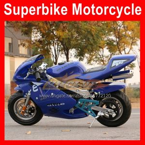 2 Strok Gerçek Motosiklet Spor Küçük Scooter Lokomotif Motobike Moto Bisiklet El Başlangıç ​​Autobike 49cc / 50cc Mini Motosiklet Benzinli Kart Çocuk Yarış Otomatik Parçası