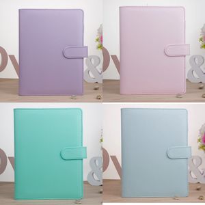SEA 5 Colors A6 Empty Notebook Binder 19*13cm Loose Leaf Notebooks PU Faux Leather Cover File Folder Spiral Planners Scrapbook 270 S2