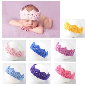 Acessórios de cabelo Moda bebê bebê menina faixa de menina envoltório quente inverno malha crochet bandbands infantil cb12