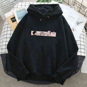 Haikyuu Hoodie Mężczyzna Graficzna Cartoon Anime Casual Polar Streetwear Topy Wiosna Jesień Z Długim Rękawem Czarna Kieszonkowa Bluza H1227