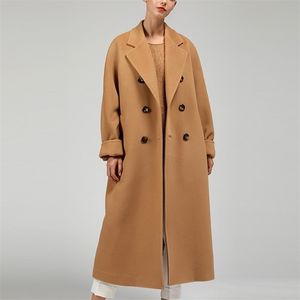 Wywan Autumn Trench Coat Schlankes einzelner brittiger Frau Lange Frauen Windbreaker Plus Size Overtoel Femmino 211021
