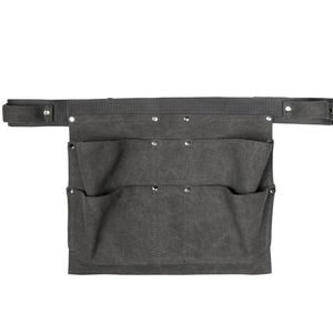 Förvaringspåsar 2st verktygsbälte Grå kanfas Handjobb reparations elektriker sax Skruvmejselhållare Multi-Pocket Pouch Organizer Case Hårdvara