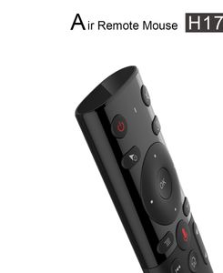 Голосовой пульт дистанционного управления H17 2.4G Беспроводная воздушная мышь с ИК-обучающим микрофоном Гироскоп для Android TV Box H96 MAX X96 X4 X96 MAX PLUS