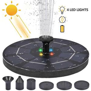 LED Solar Powered Water Fountain Pumps Floating Garden Waterfall pump Pool Pond Bird Bath For Decoration Outdoor 210713