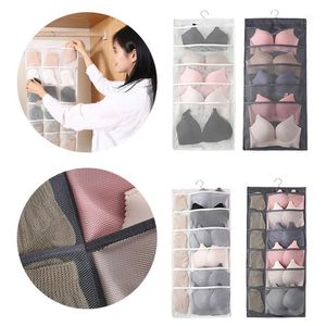 Storage Boxes & Bins Wardrobe Closet Bedroom Reticulate Hanging Underwear Organizer For Bag Door Wall Bra Sundry