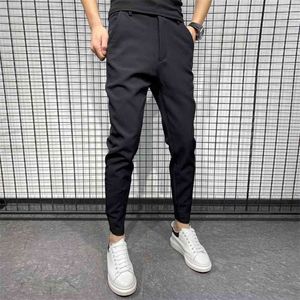 Harem byxor män kläder koreanska mode slim passform casual joggers svarta byxor hip hop streetwear 36-28 210715