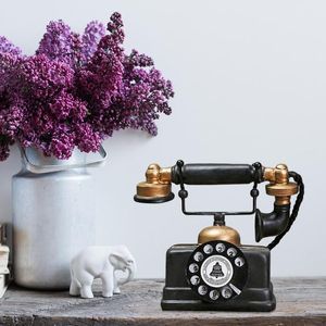 Novo Hot Criativo Promocional Presente Retro Telefone Modelo Antique Desktop Ornamento Artesanato Decoração Home Decoração Específica Presente C0220