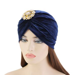 2021 Donne musulmane Turbante Perdita di capelli Cofano Testa Sciarpa Copricapo Cancro Cappello Chemio Cap Cover Beanie Wrap Coda lunga Skullies Tinta unita