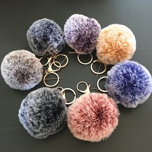 8cm Faux Coelho Fur Bola de Chaveiro Pom Pom Pom Chaveiros Llaveros Portaquiavi Keychain fofo C3