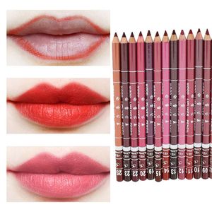 28 Colors Waterproof Lip Liner Pencil Lipliner Contour Matte Lipstick Pen Long Lasting Retro Red Color