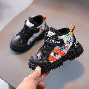 Baby cotton shoes 1-6 years old boys girlsplus fleece boots winter thick warm sports shoes waterproof toddler shoes 210713