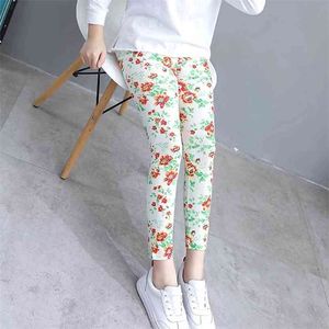 Spring and Autumn Casual Flower Allover Leggings for Kid Girl Floral tights 210528