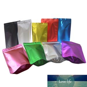 100Pcs/Lot Matte Aluminum Mylar Foil Stand Up Bag Self Seal Tear Notch Reusable Doypack Packaging Pouches for Food Tea