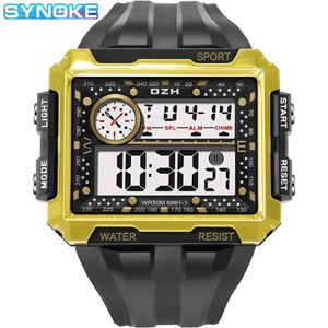 Synoke Sports мужские часы водонепроницаемый большой циферблат светодиодные часы мужские электронные часы мужские цифровые часы военные часы Reloj Hombre G1022
