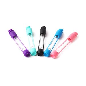 Accessori per fumatori colorati multicolori Tubi in vetro Pyrex Pipa manuale Gel di silice in silicone Portasigarette Bruciatore di oli per utensili per tabacco SP289 Rigs portatili Dab