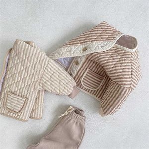 Autumn Baby Boy Coats And Jackets Toddler Children Tops Retro Rhombus Wave Pattern Kids Jacket Coat Girls Outwear 0-3Y 211011