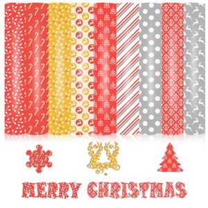 Window Stickers Transfer Ink Sheets Christmas Plaid Sublimation Paper For Cricut Joy Mug Press DIY T-Shirts Tote Bags Works