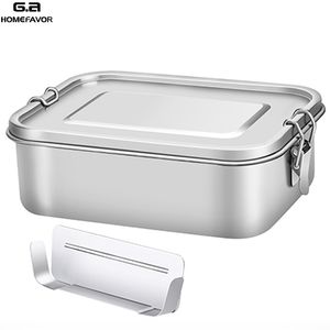 Lunch Container Stainless Steel Bento Food Container G.a HOMEFAVOR Snack Storage Box For Kids Women Men 210818